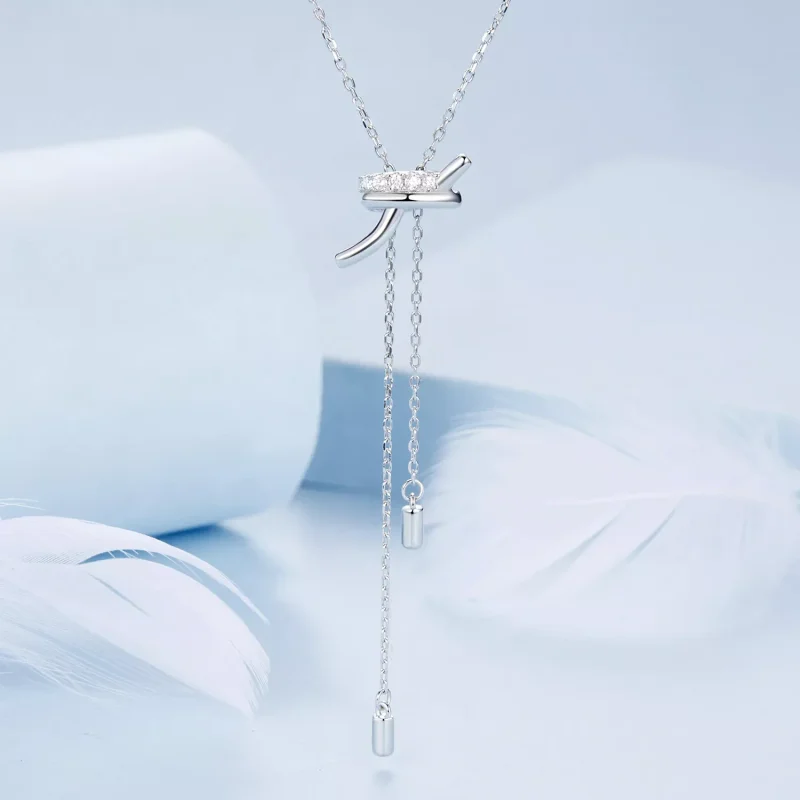(immagine per) Collana a Y con nodo stile PANDORA - BSN370 - Visualizza 3