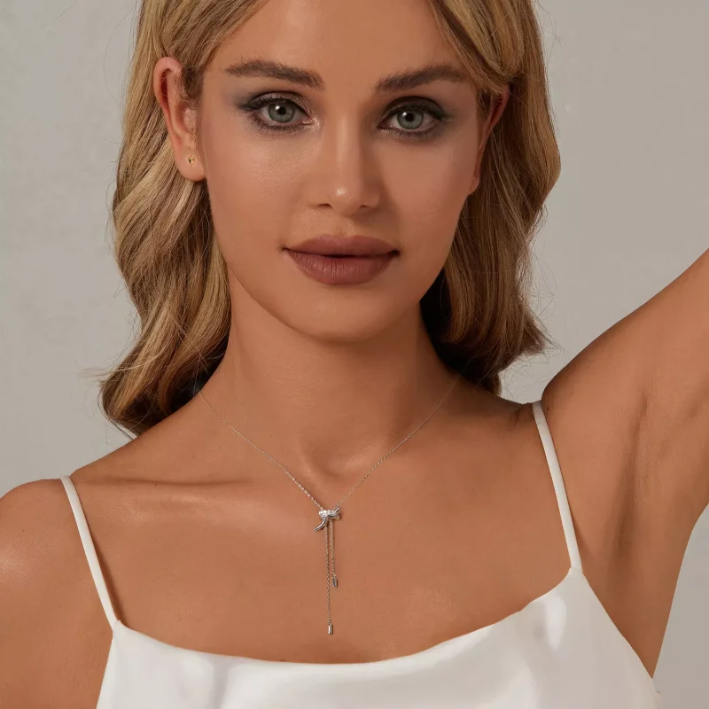 (immagine per) Collana a Y con nodo stile PANDORA - BSN370 - Visualizza 6