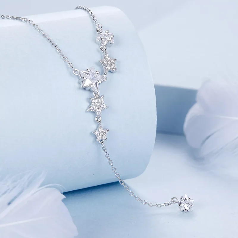 (immagine per) Collana stella stile PANDORA - BSN368 - Visualizza 2