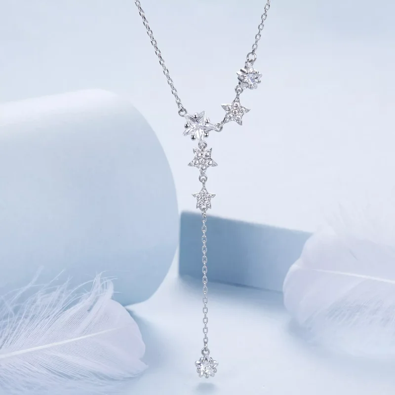 (immagine per) Collana stella stile PANDORA - BSN368 - Visualizza 3
