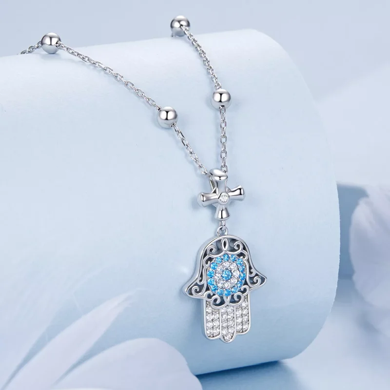 (immagine per) Collana stile PANDORA Mano di Fatima - BSN369 - Visualizza 2