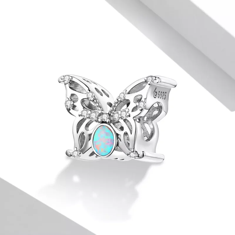 (immagine per) Fascino a farfalla opale stile PANDORA - BSC558 - Visualizza 2