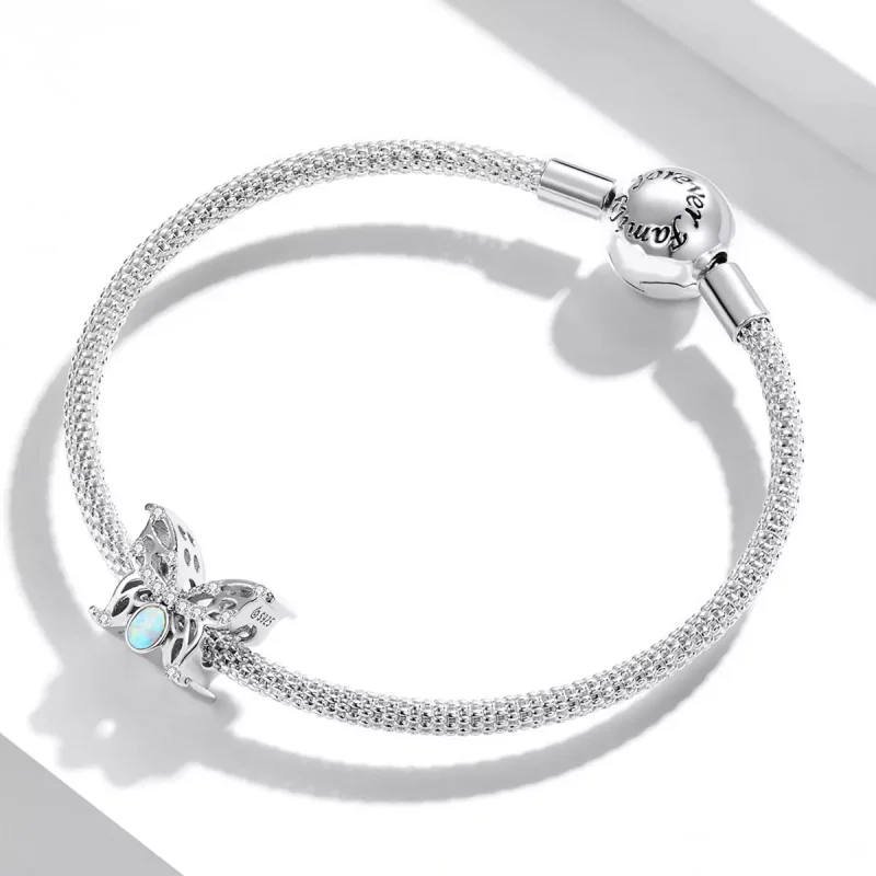 (immagine per) Fascino a farfalla opale stile PANDORA - BSC558 - Visualizza 3