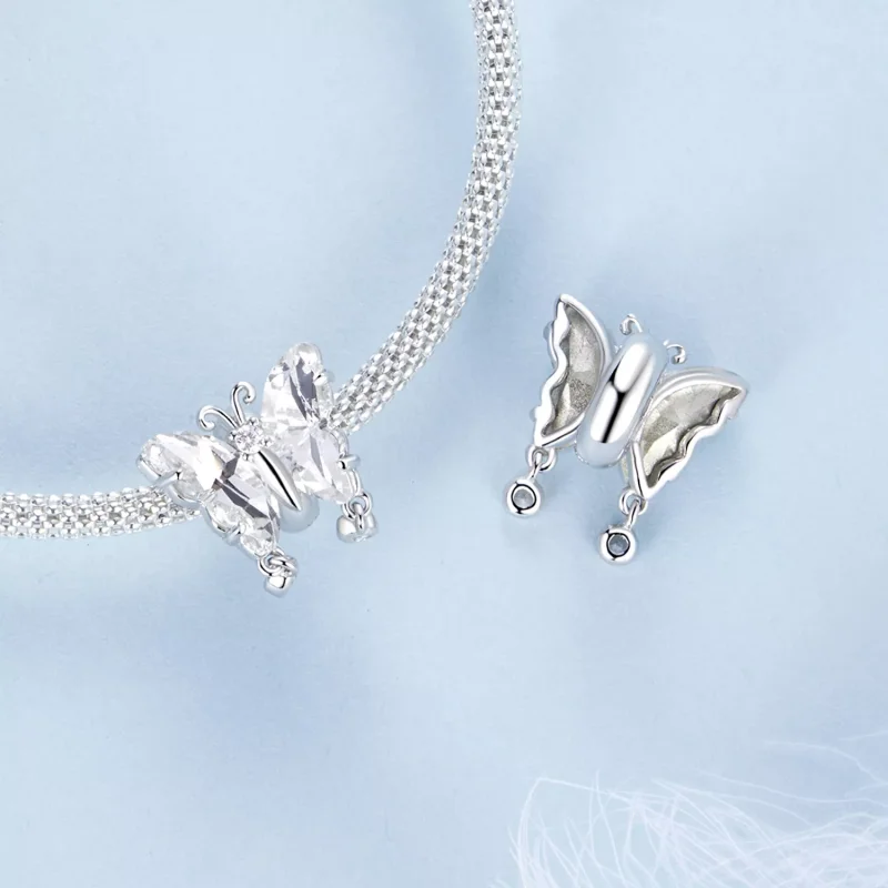 (immagine per) Fascino a farfalla scintillante stile PANDORA - BSC965 - Visualizza 4