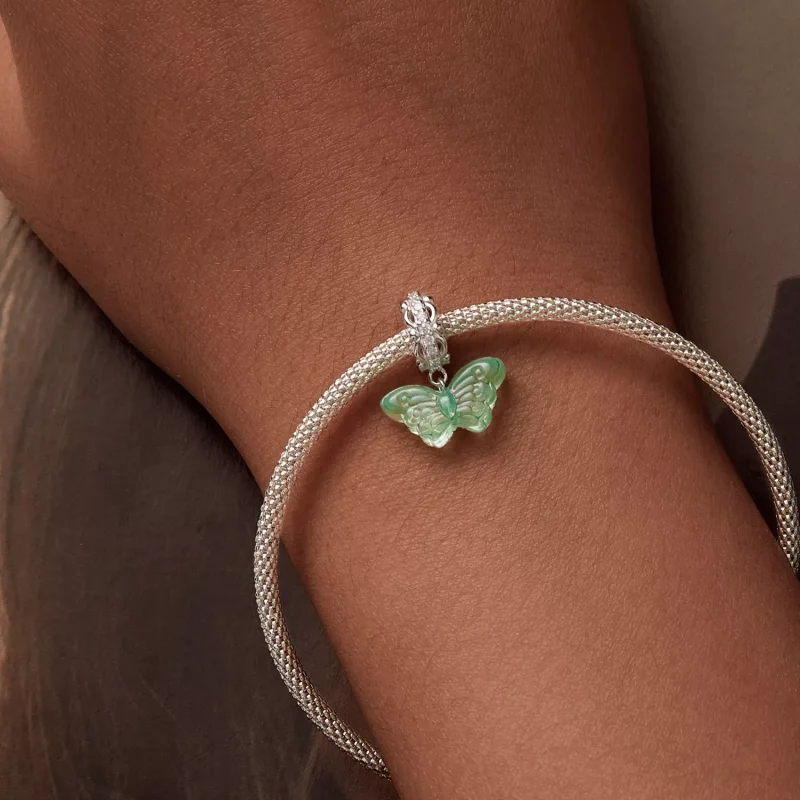 (immagine per) Fascino a forma di farfalla verde stile PANDORA - SCC2712 - Visualizza 7
