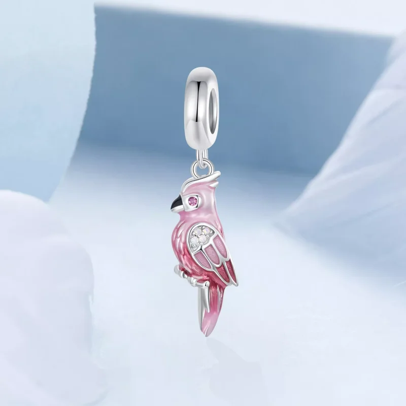 (immagine per) Fascino del pappagallo rosa stile PANDORA - BSC971 - Visualizza 2