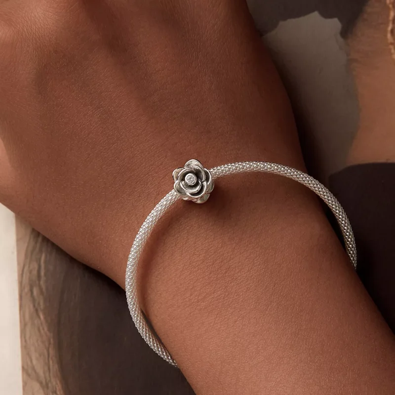 (immagine per) Fascino tridimensionale rosa stile PANDORA - SCC2705 - Visualizza 7