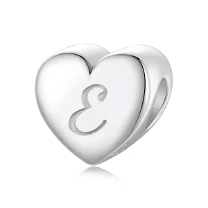 (immagine per) Lettera di cuore in stile PANDORA E - SCP065-E