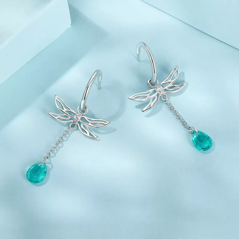 (immagine per) Orecchini a bottone con nappa libellula stile PANDORA - SCE1699 - Visualizza 3