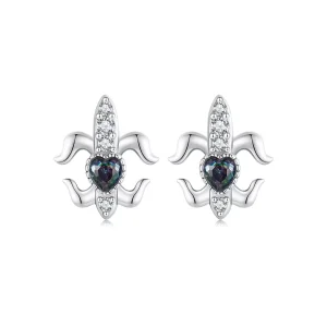 (immagine per) Orecchini a bottone vintage con iris stile PANDORA - BSE968