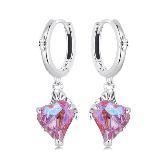 (immagine per) Orecchini a forma di cuore con mano scheletrica stile PANDORA - SCE1705