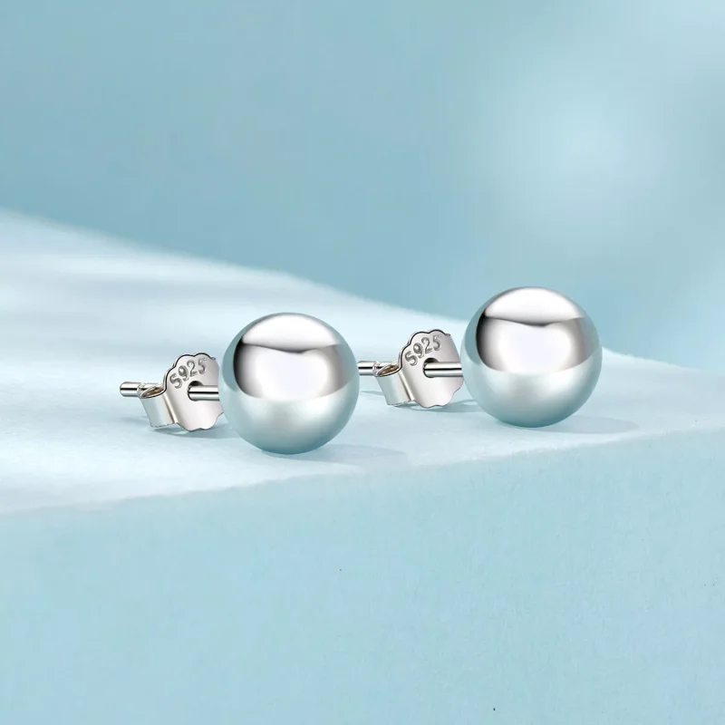 (immagine per) Orecchini a forma di pallina piccola stile PANDORA - SCE1725-S - Visualizza 2