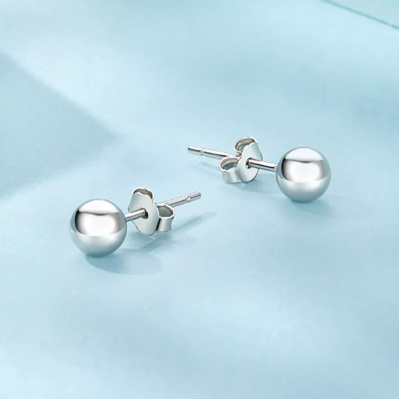(immagine per) Orecchini a forma di pallina piccola stile PANDORA - SCE1725-S - Visualizza 3