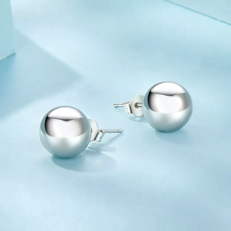 (immagine per) Orecchini a sfera grandi stile PANDORA - SCE1725-L - Visualizza 3