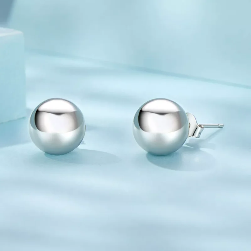 (immagine per) Orecchini a sfera grandi stile PANDORA - SCE1725-L - Visualizza 4