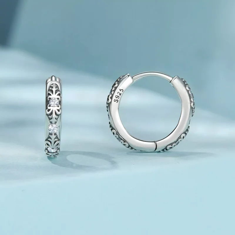 (immagine per) Orecchini con motivo retrò stile PANDORA - SCE1701 - Visualizza 2
