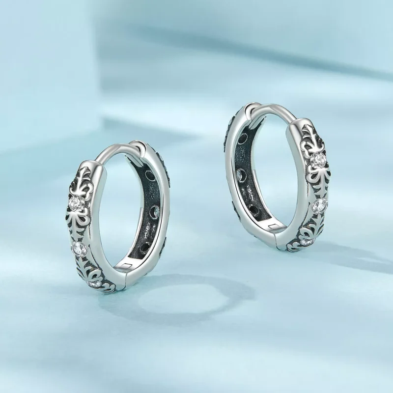 (immagine per) Orecchini con motivo retrò stile PANDORA - SCE1701 - Visualizza 3