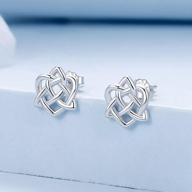 (immagine per) Orecchini con nodo celtico stile PANDORA - BSE958 - Visualizza 2