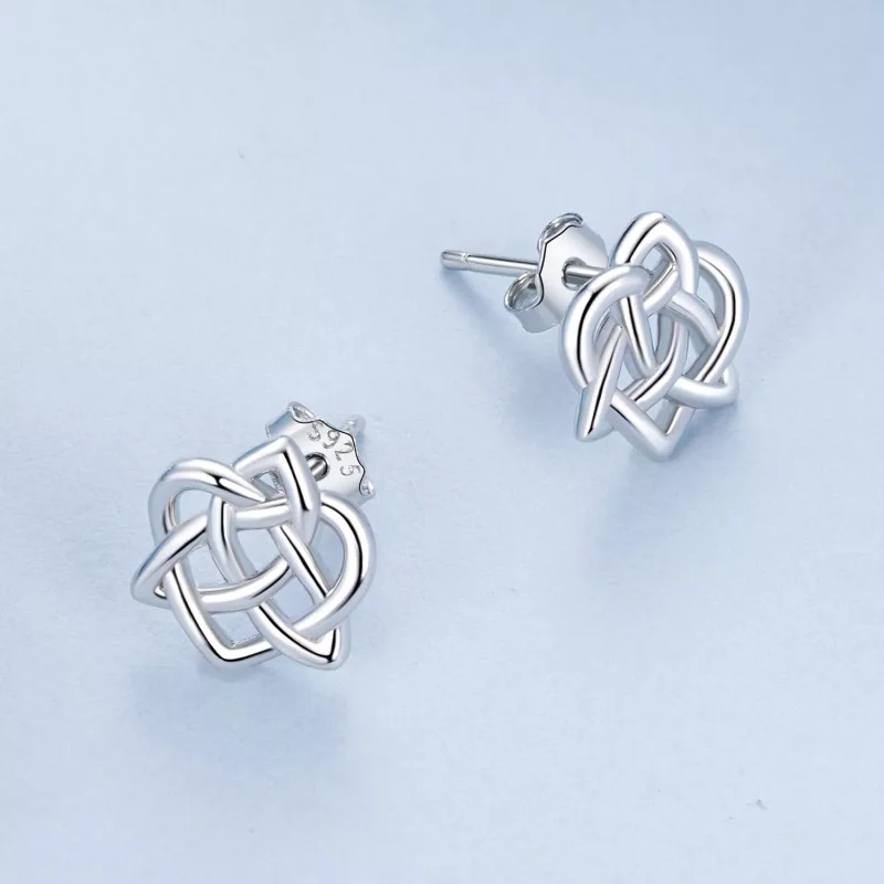 (immagine per) Orecchini con nodo celtico stile PANDORA - BSE958 - Visualizza 3