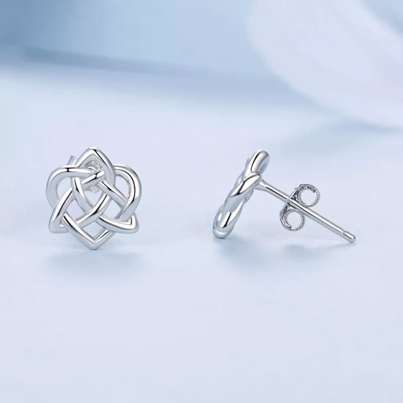 (immagine per) Orecchini con nodo celtico stile PANDORA - BSE958 - Visualizza 4