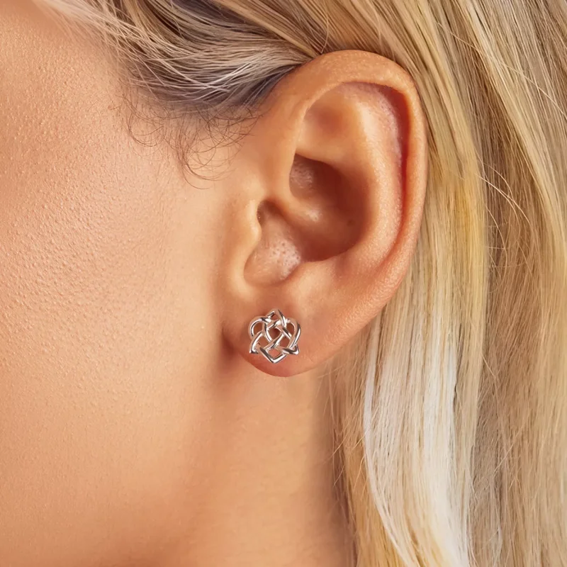 (immagine per) Orecchini con nodo celtico stile PANDORA - BSE958 - Visualizza 5
