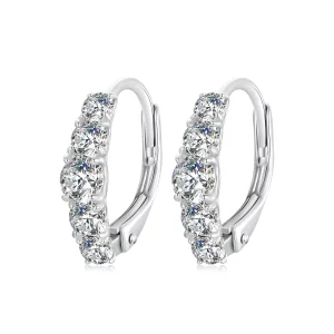 (immagine per) Orecchini di moissanite scintillanti stile PANDORA (due certificati) - MSE045