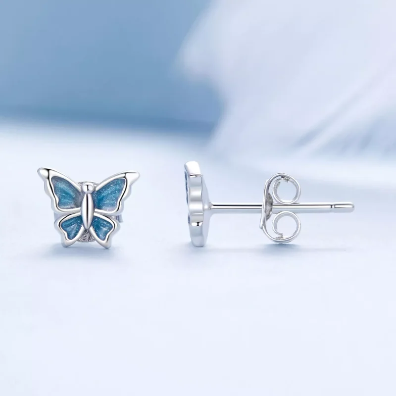 (immagine per) Orecchini farfalla blu stile PANDORA - BSE957 - Visualizza 4