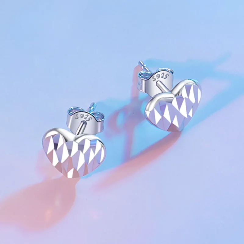 (immagine per) Orecchini floreali a forma di cuore stile PANDORA - SCE1703 - Visualizza 4