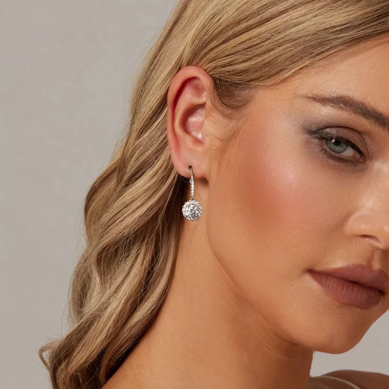 (immagine per) Orecchini in moissanite scintillante da 1 ct stile PANDORA (due certificati) - M - Visualizza 6