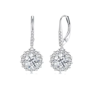 (immagine per) Orecchini in moissanite scintillante da 1 ct stile PANDORA (due certificati) - MSE046