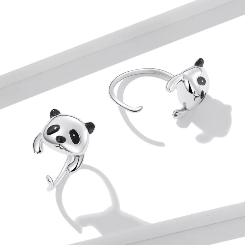 (immagine per) Orecchini Mini Panda stile PANDORA - BSE568 - Visualizza 2