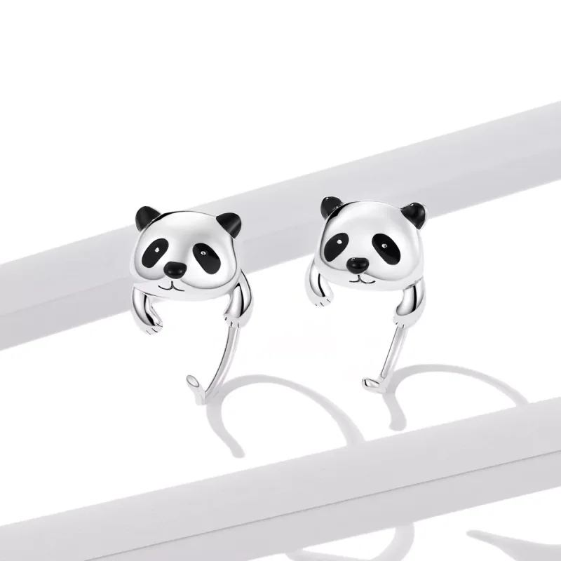 (immagine per) Orecchini Mini Panda stile PANDORA - BSE568 - Visualizza 3