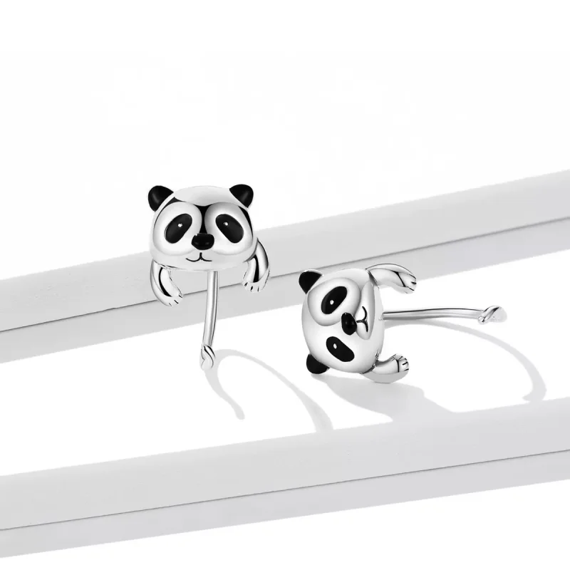 (immagine per) Orecchini Mini Panda stile PANDORA - BSE568 - Visualizza 4