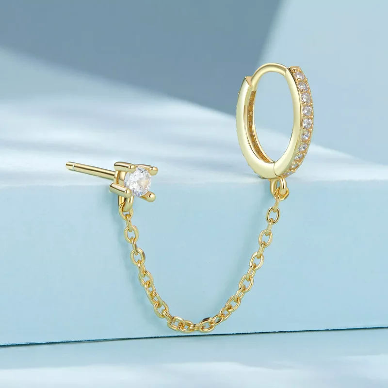 (immagine per) Orecchini squisiti placcati in oro stile PANDORA - SCE1678-B - Visualizza 2