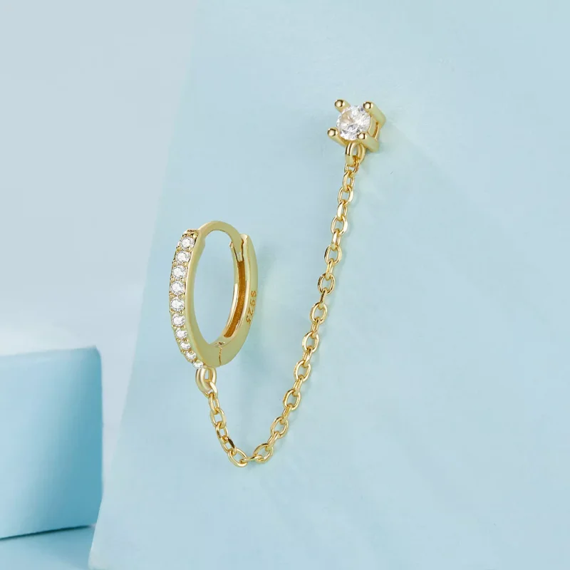(immagine per) Orecchini squisiti placcati in oro stile PANDORA - SCE1678-B - Visualizza 3