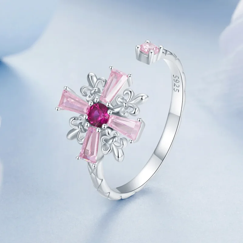 (immagine per) Anello aperto con croce Iris stile PANDORA - BSR526-E - Visualizza 2