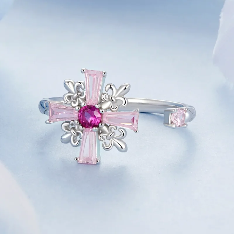 (immagine per) Anello aperto con croce Iris stile PANDORA - BSR526-E - Visualizza 3