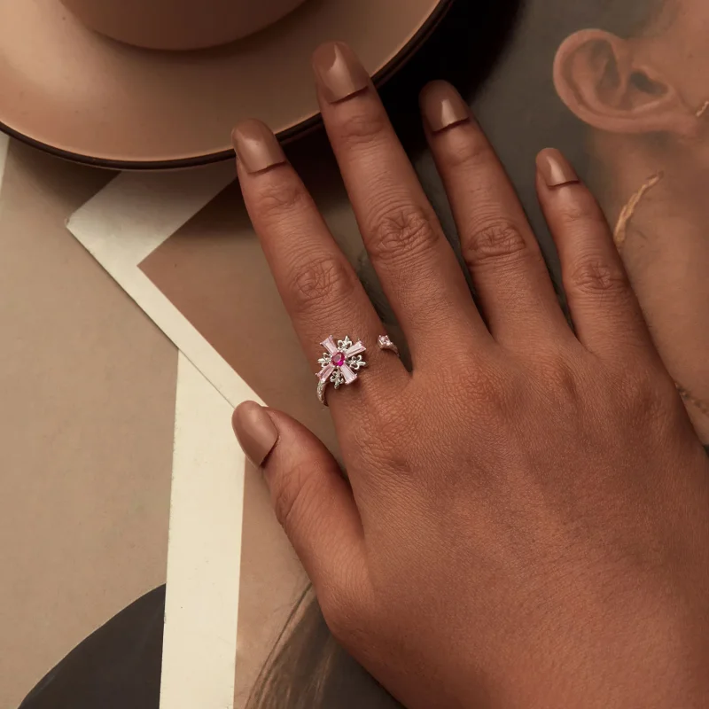 (immagine per) Anello aperto con croce Iris stile PANDORA - BSR526-E - Visualizza 6