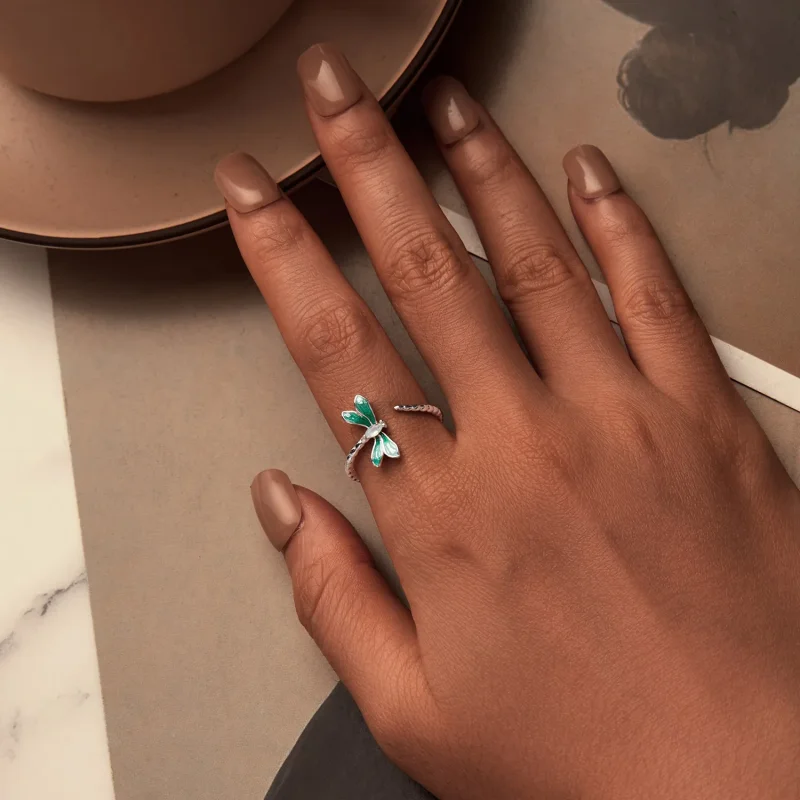 (immagine per) Anello aperto con libellula stile PANDORA - BSR537-E - Visualizza 4