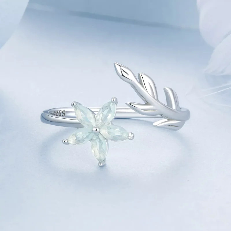 (immagine per) Anello aperto fiore verde stile PANDORA - BSR533-E - Visualizza 3