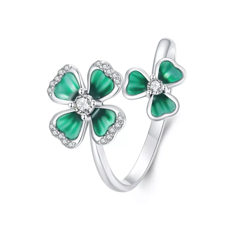 (immagine per) Anello aperto quadrifoglio stile PANDORA - BSR528-E