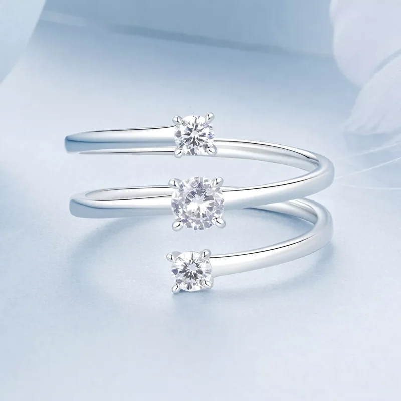 (immagine per) Anello avvolgente scintillante stile PANDORA - BSR532-E - Visualizza 3