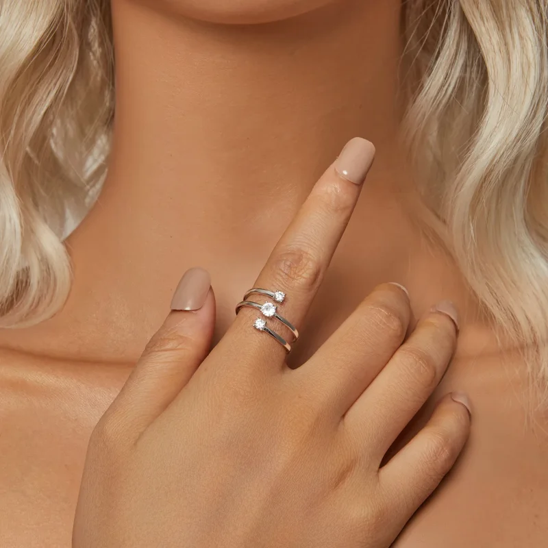 (immagine per) Anello avvolgente scintillante stile PANDORA - BSR532-E - Visualizza 6