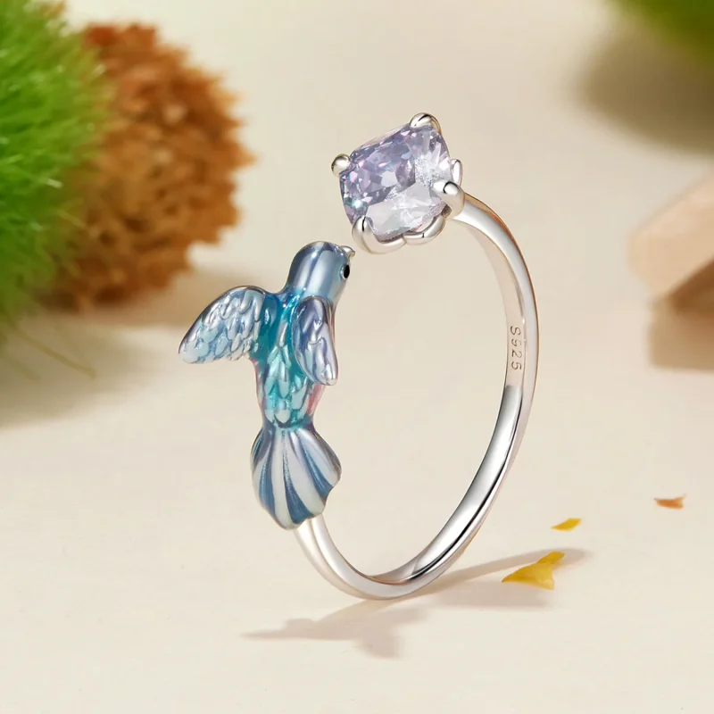 (immagine per) Anello con petalo di martin pescatore stile PANDORA - BSR540-E - Visualizza 2