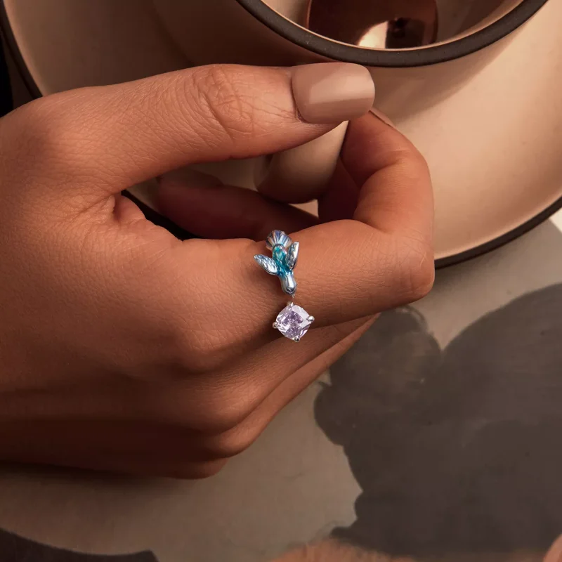 (immagine per) Anello con petalo di martin pescatore stile PANDORA - BSR540-E - Visualizza 5