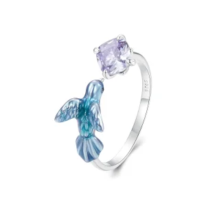 (immagine per) Anello con petalo di martin pescatore stile PANDORA - BSR540-E
