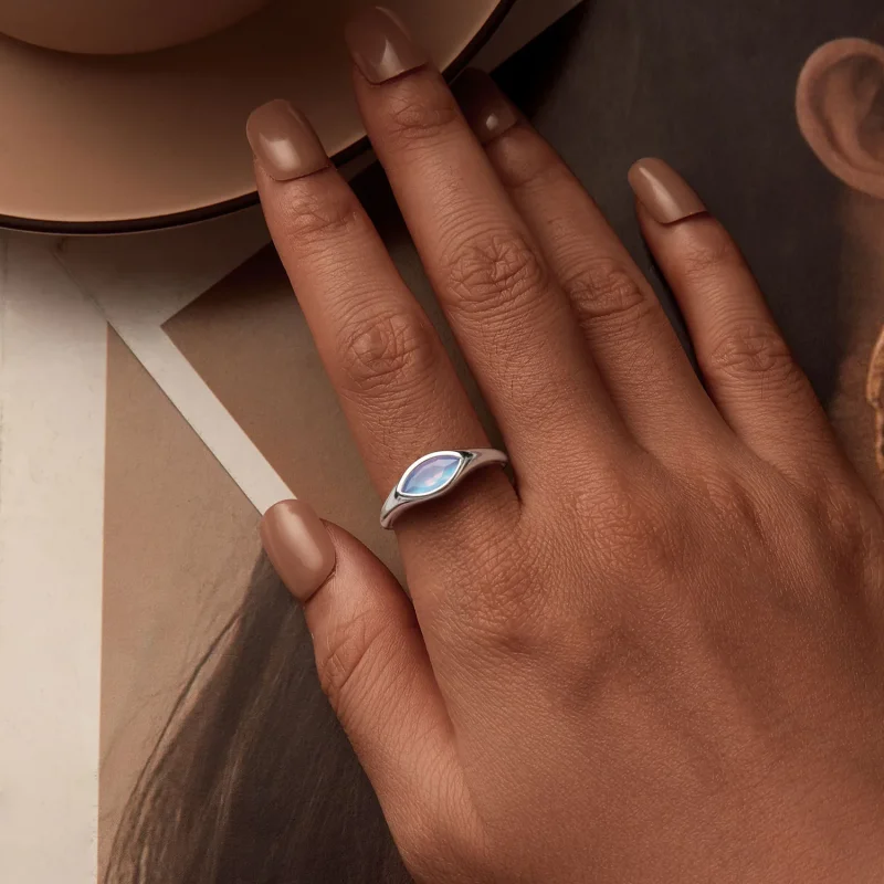(immagine per) Anello con sigillo occhio del diavolo stile PANDORA - BSR523-E - Visualizza 6