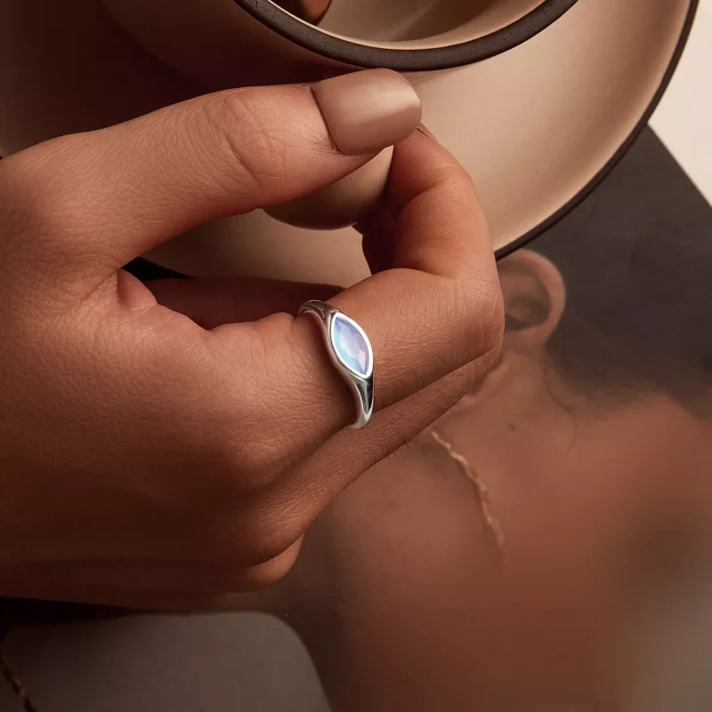 (immagine per) Anello con sigillo occhio del diavolo stile PANDORA - BSR523-E - Visualizza 7