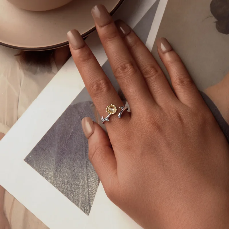 (immagine per) Anello girasole stile PANDORA - BSR549-E - Visualizza 4