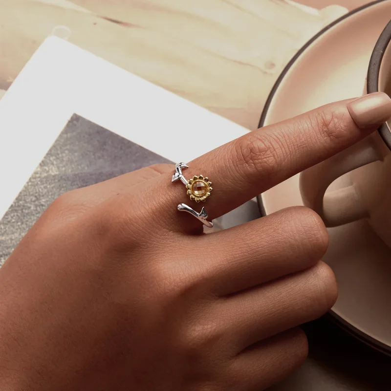 (immagine per) Anello girasole stile PANDORA - BSR549-E - Visualizza 5